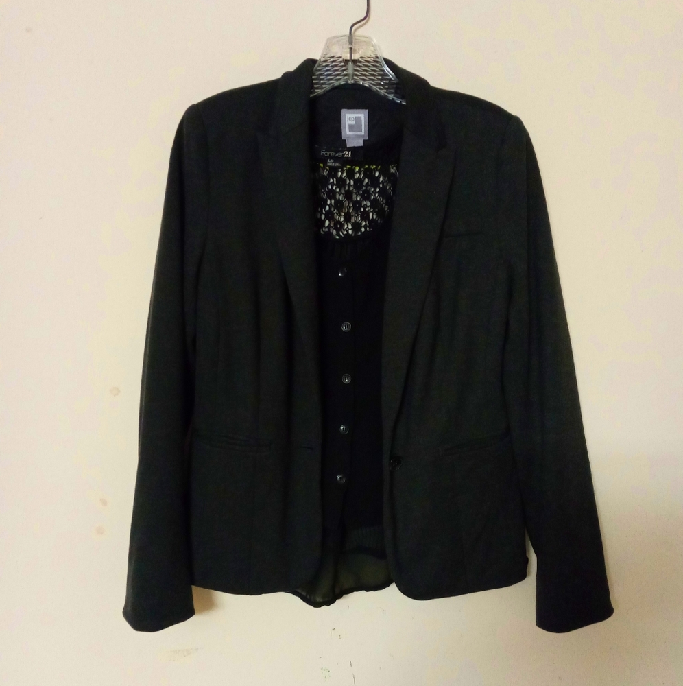Blazer jacket + blouse top Sz S